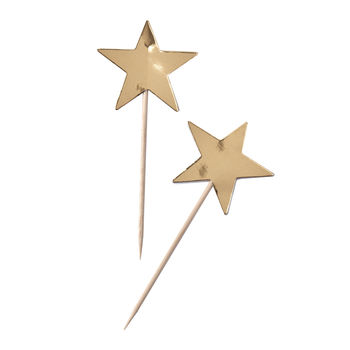 Gold Foiled Star Cupcake Or Mince Pie Toppers, 2 of 3