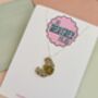 Croissant Glitter Charm Necklace / Bakery Lover Gift / Coffee Shop Lover Gift / French Café Jewellery, thumbnail 2 of 9