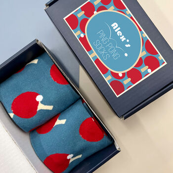 Personalised Men's Ping Pong Socks In A Box, 7 of 8