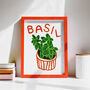Basil Herb Print From An Original Painting, thumbnail 1 of 11