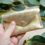 Personalised Gold Leather Card Holder, thumbnail 5 of 12