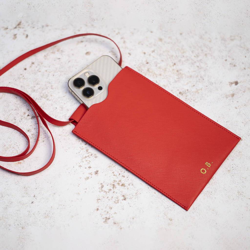Personalised Vegan Crossbody Phone Bag By Potiega