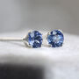 Blue Sapphire Stud Earrings In Silver Or Gold, thumbnail 8 of 12