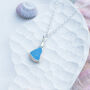 Cornish Sea Ceramic Pendant Small Blue, thumbnail 1 of 4