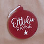 Personalised Frosted Christmas Tree Bauble, thumbnail 3 of 4