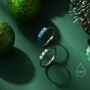Sterling Silver White And Blue Opal Trio Ring, thumbnail 1 of 11