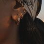 'Rodeo' Gemstone Dainty Gold Hoop Earrings, thumbnail 3 of 8