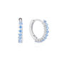Mimi Turquoise Silver Original Huggie Earrings, thumbnail 1 of 2