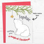 Polar Bear Personalised Magical Christmas Card, thumbnail 2 of 2