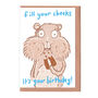 'Fill Your Cheeks!' Hamster Birthday Card, thumbnail 1 of 2