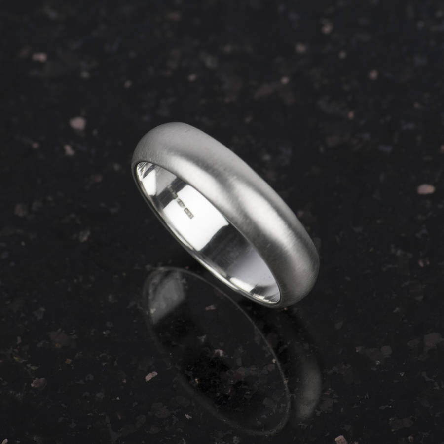 silver matt mens ring by kirsty taylor jewellery | notonthehighstreet.com