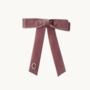 Children's 'Gracie' Velvet Monogram Hair Bow, thumbnail 3 of 4