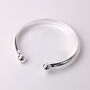 Sterling Silver Heavy Solid Torque Bangle, thumbnail 2 of 4
