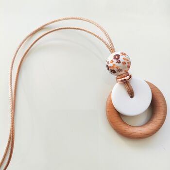 Autumn Floral Breastfeeding Pendant, 5 of 6