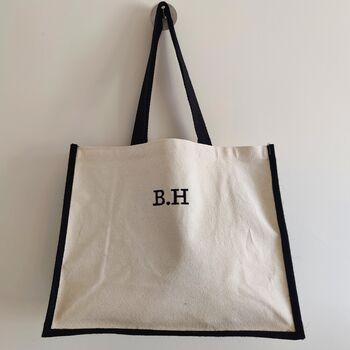 Personalised Cotton Canvas Jute Bag, 11 of 11
