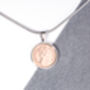 1976 50th Birthday Decimal Half Penny Coin Pendant, thumbnail 1 of 5