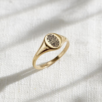 Personalised Engraved Fingerprint Signet Ring, 2 of 6