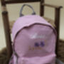 Personalised Embroidered Grey Police Car Kids Backpack With Padlock, thumbnail 3 of 6