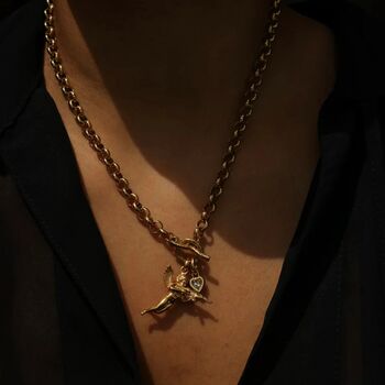 Angel Cherub Pendant Necklace, 2 of 10