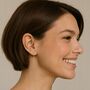 Bar Chain Rose Gold Plate Silver Threader Drop Earrings, thumbnail 2 of 9