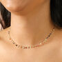 Colourful Semi Precious Stone Tiny Droplet Necklace In Gold, thumbnail 3 of 5