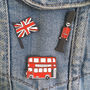 Set Of Three London Bus, Queen's Guard, Union Jack, thumbnail 1 of 7
