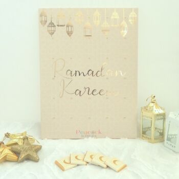Ramadan Chocolate Countdown Calendar Cream And Gold, 2 of 2