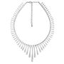 Solid Sterling Silver Statement Sunray Drop Necklace, thumbnail 1 of 8