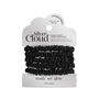 Silver Cloud Black Satin Skinny Scrunchies Five Pack, thumbnail 1 of 4