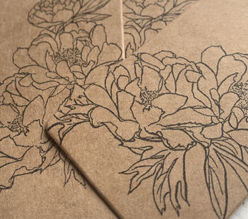 Peony Floral Rubber Stamp, 6 of 10
