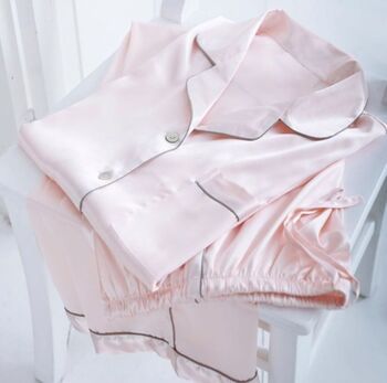 Personalised Women's Luxury Pink Christmas Pyjamas, 2 of 4
