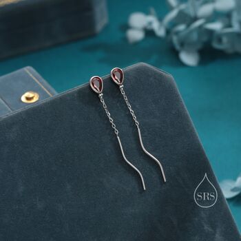Sterling Silver Balloon Dangle Stud Earrings, 3 of 12