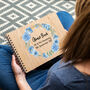 Personalised Wedding Guest Book Blue Flowers, thumbnail 1 of 6