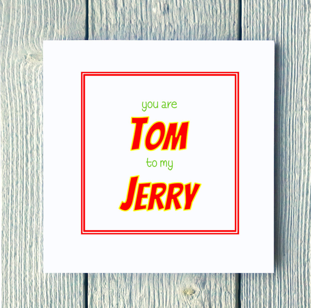 Personalised Tom And Jerry Greetings Card, 1 of 2
