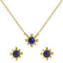 Lapis Bridal Earrings And Necklace Set, thumbnail 2 of 8