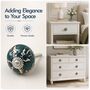 Emerald Bloom Ceramic Round Drawer Knob, thumbnail 3 of 8