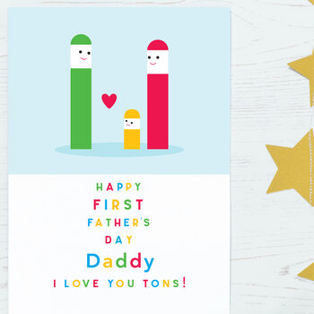 Personalised Stick Men Family Father's Day Card, 6 of 7