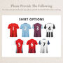 Personalised Couple Sports Shirt Matching Print, thumbnail 2 of 2