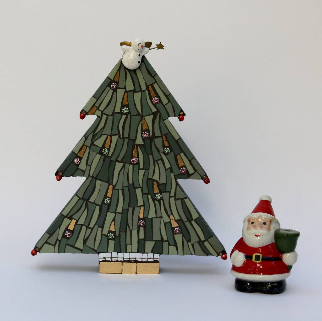 Christmas Tree Handmade Mosaic Ornament, 1 of 9