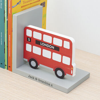 Personalised Kids London Bus Bookends, 2 of 9