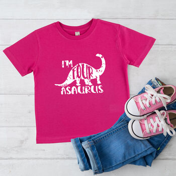 Children's Age Four Dinosaur T Shirt, Assorted Colours, 2 of 4