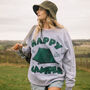 Happy Camper Women's Slogan Sweatshirt, thumbnail 2 of 5