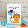 'Lion' Personalised Childrens Birthday Card, thumbnail 3 of 4
