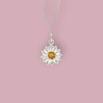 Tiny Aster Pendant Necklace In Sterling Silver, 4 of 12