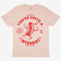 You’re Onto A Wiener Women’s Hot Dog Graphic T Shirt, thumbnail 3 of 3