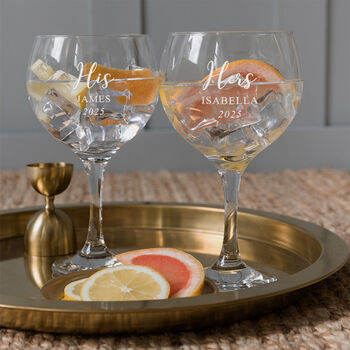 Personalised Engraved Bridesmaid Wedding Party Gin Glass, 5 of 7