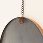 Oval Antique Copper Hanging Chain Wall Mirror, thumbnail 6 of 8