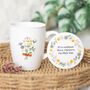 If Grandmas Were Flowers Floral Mug And Coaster Set, thumbnail 1 of 3