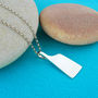 Personalised Rowing Oar Sterling Silver Necklace, thumbnail 2 of 5