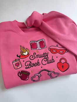 Smutty Book Club Embroidered Sweatshirt, 5 of 6
